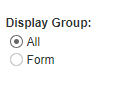 Display Group filter - All and Form